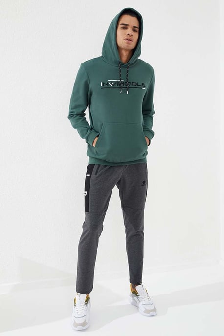 Heren Geprinte Hooded Sweatshirt Met Zak - Image 6