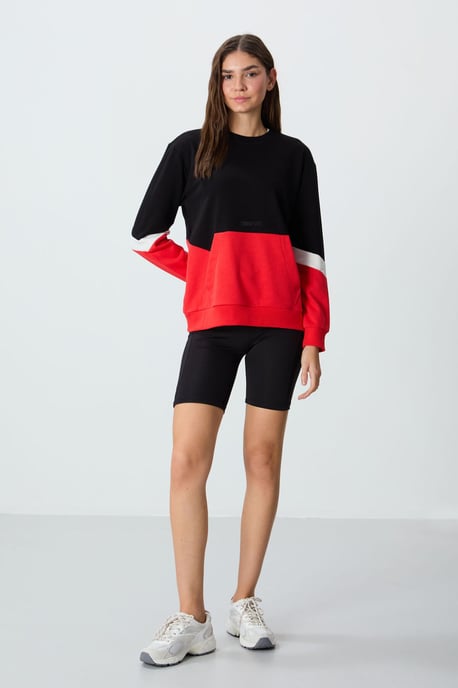 Oversized Kleurgebroken Crewneck Sweatshirt - Image 2