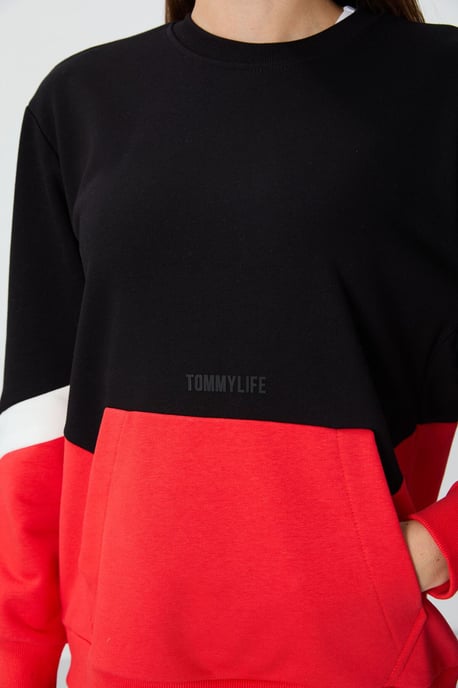 Oversized Kleurgebroken Crewneck Sweatshirt - Image 3