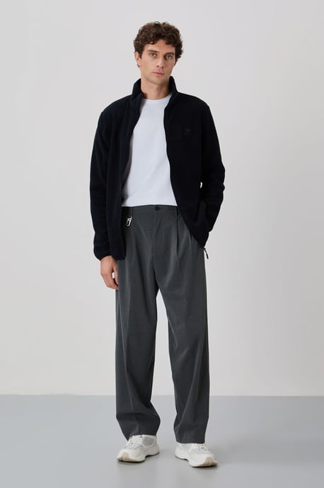 Heren Pluche Zip-voorkant Sweater - Image 2