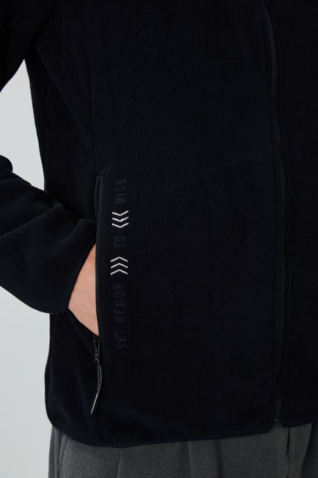 Heren Pluche Zip-voorkant Sweater - Image 3