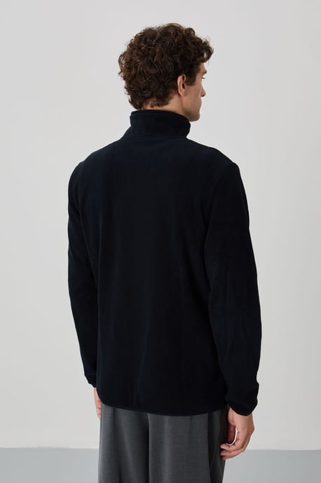 Heren Pluche Zip-voorkant Sweater - Image 5