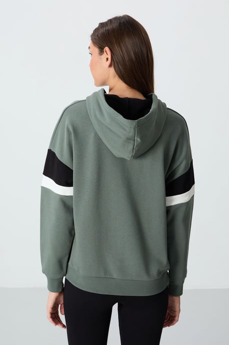 Overmaatse Kleurblok Hoodie met Zak - Image 6