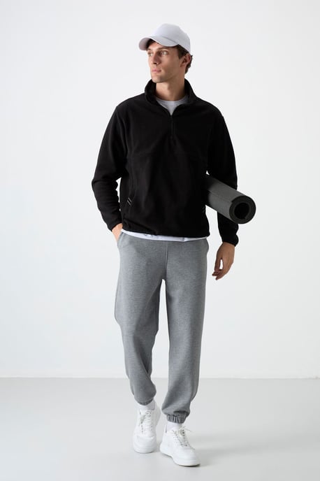 Heren Halve Rits Pluche Sweatshirt - Image 5