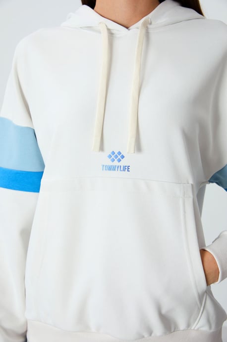 Overmaatse Kleurblok Hoodie met Zak - Image 2