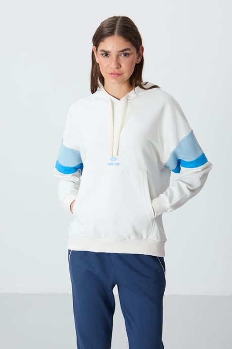 Overmaatse Kleurblok Hoodie met Zak - Image 4