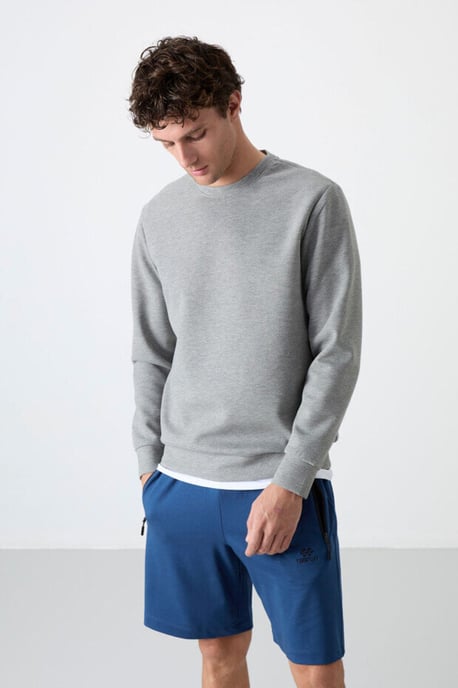 Heren Effen Rundhals Sweatshirt - Image 3