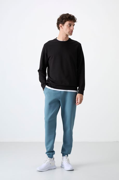 Heren Effen Rundhals Sweatshirt - Image 3
