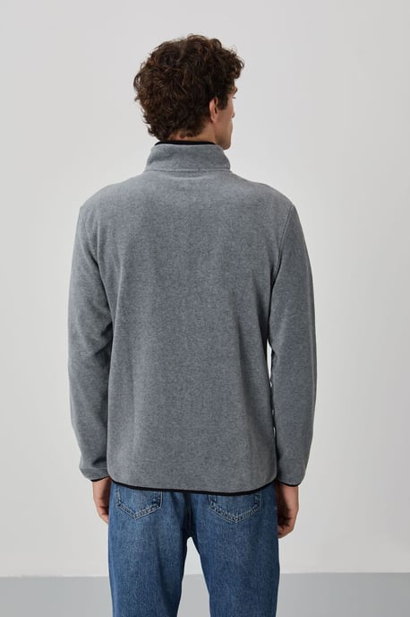 Heren Plush Rits-Voorkant Sweatshirt - Image 5