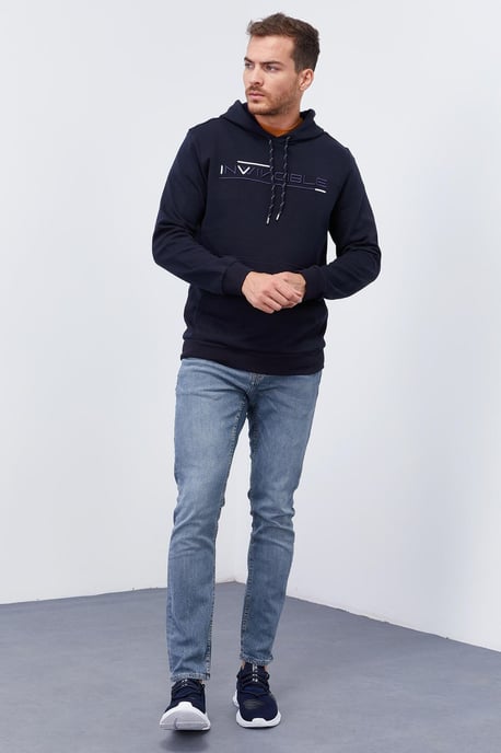 Heren Geprinte Hooded Sweatshirt Met Zak - Image 2