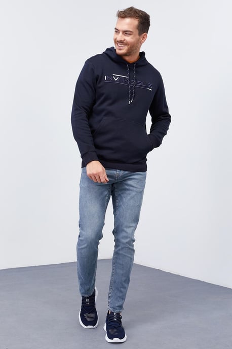 Heren Geprinte Hooded Sweatshirt Met Zak - Image 4