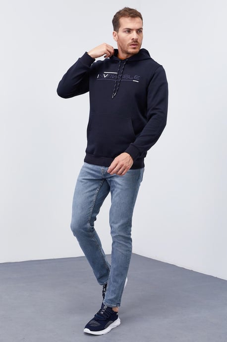 Heren Geprinte Hooded Sweatshirt Met Zak - Image 6