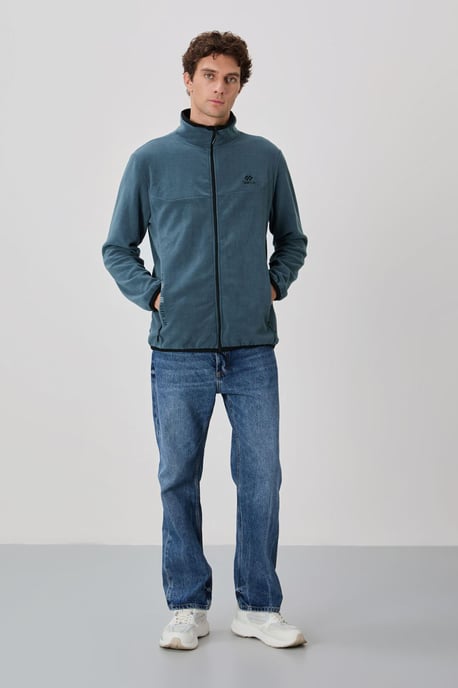 Heren Plush Zip-Front Sweater - Image 5