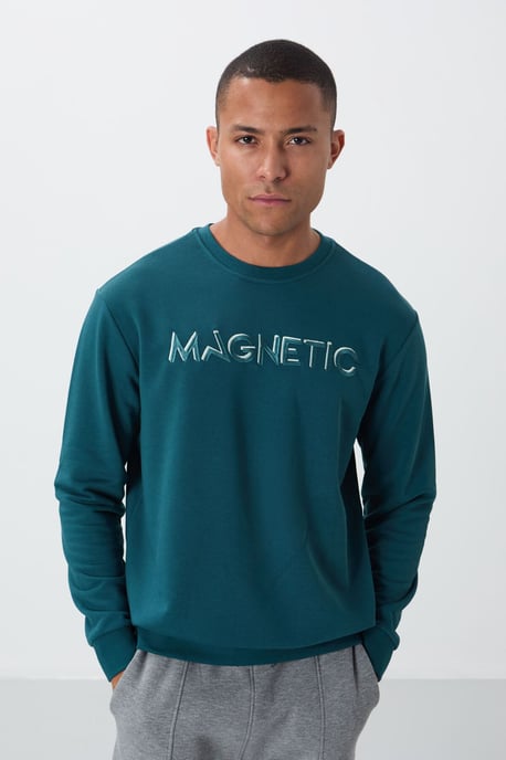 Heren Geprinte Ronde Hals Sweatshirt - Image 1