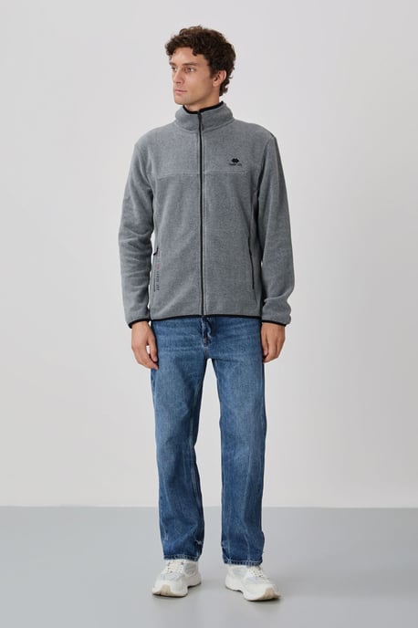 Heren Pluche Rits-Voorkant Sweatshirt - Image 2