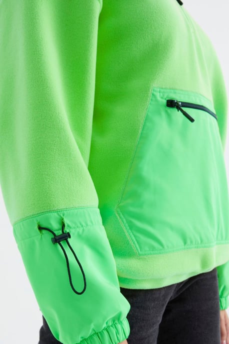 Overmaatse Pluche Halve-Rit Sweatshirt - Image 6