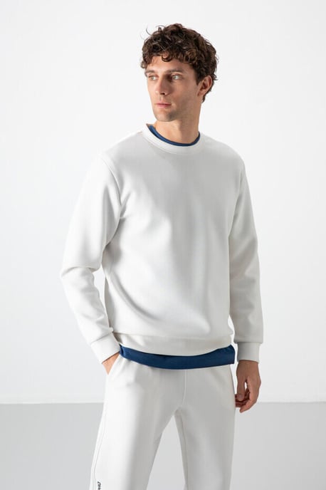 Heren Effen Rundhals Sweatshirt - Image 3