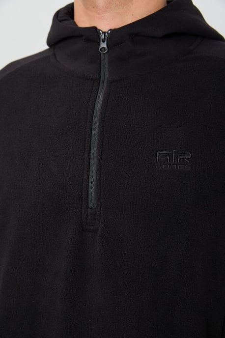 Heren Kleurgeblokte Halve Rits Pluche Sweater - Image 3