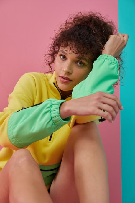 Oversized Pluche Half-Zip Sweatshirt - Image 2