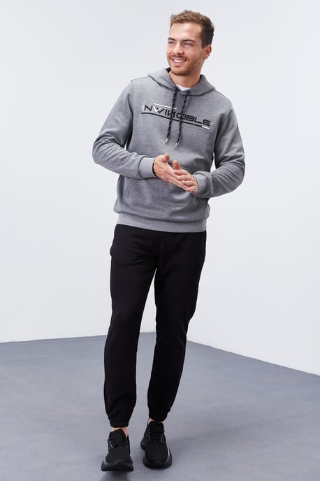 Heren Bedrukte Hoody met Zak - Image 2
