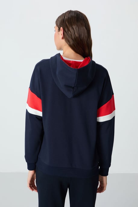 Overmaatse Kleurblokkering Hoodie met Zak - Image 5