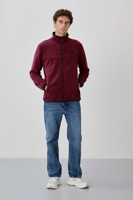 Heren Pluche Rits-Voorkant Sweatshirt - Image 2