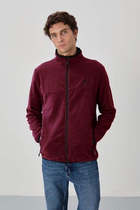 Heren Pluche Rits-Voorkant Sweatshirt - Image 3