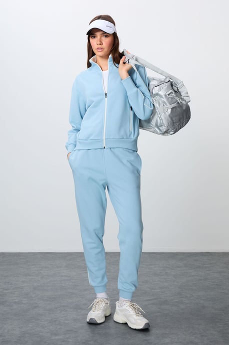 Oversized Sweatshirt met Ritskraag en Broekset - Image 1