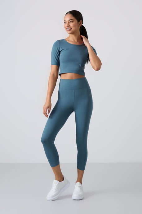 Dames Katoenen Slim-fit Actieve Set - Image 2