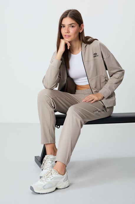 Dames Hoodie Met Rits En Broek Set - Image 1
