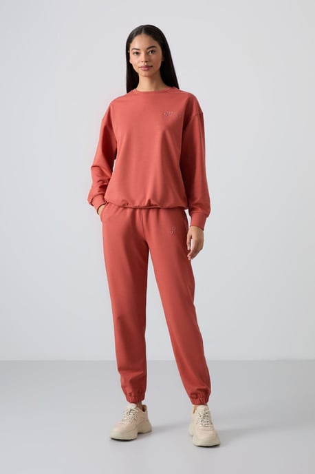 Oversized Sweatshirt en Elastische Boordbroek Set - Image 1