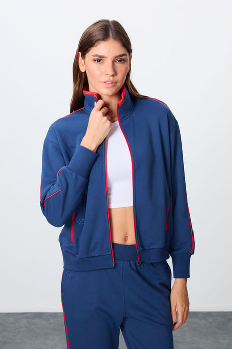 Oversized Sweatshirt en Broek Set met Ritskraag - Image 5