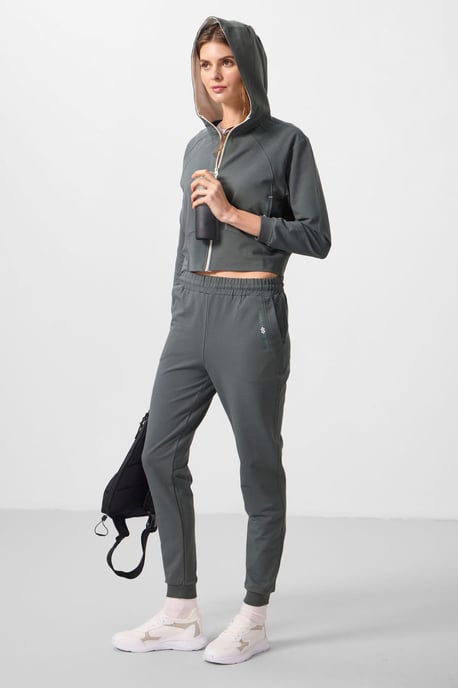 Oversized Hooded Zip Sweatshirt en Broek Set - Image 1