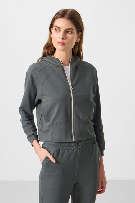 Oversized Hooded Zip Sweatshirt en Broek Set - Image 2
