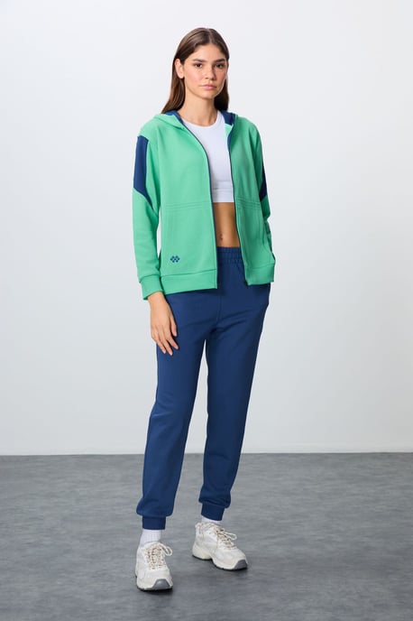 Oversized Hooded Rits Sweatshirt en Broek Set - Image 5