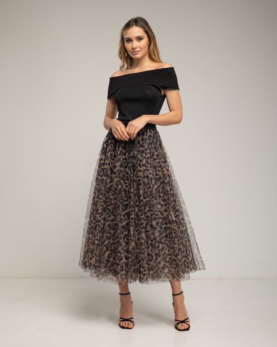 Gebreide top met lurex en een boothals - Image 4