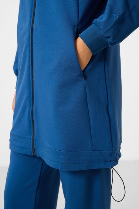 Dames Katoenmix Sweatshirt en Wijde Broek Set - Image 3