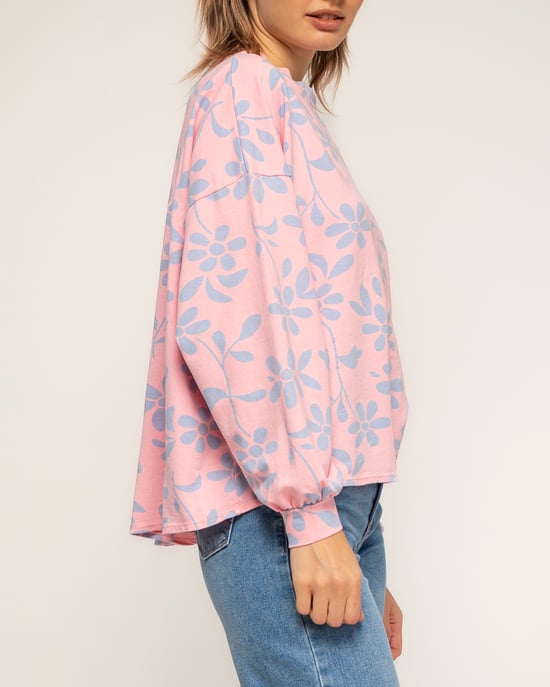 Sweatshirt met lange mouwen en bloemenprint - Image 3