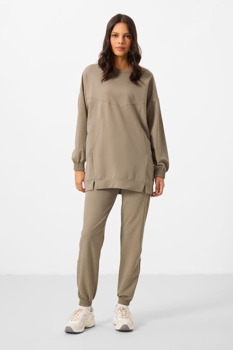 Oversized Fleece Sweatshirt en Broek Set - Image 1