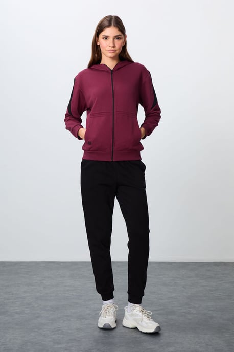 Oversized hoodie met rits en broekset - Image 5