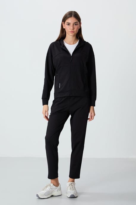 Dames Hooded Zip Sweatshirt en Broek Set - Image 1