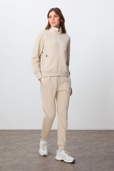 Oversized Sweatshirt en Broek Set met Ritskraag - Image 5