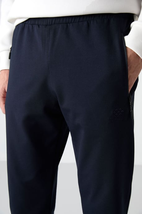 Heren Effen Pull-on Sweatpants Met Ritssluiting Zak - Image 3