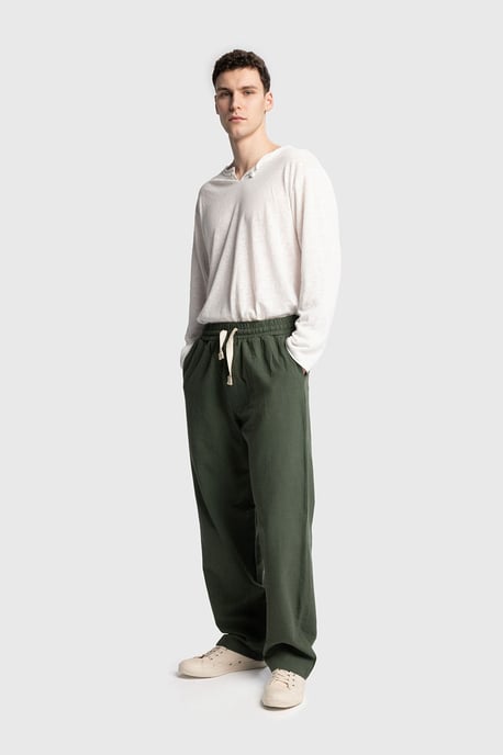 Rechtafstaande Broek met Touwtjes in de Taille - Image 2