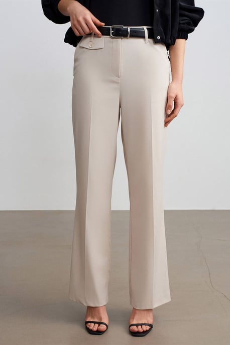 Dames Hoge Taille Rechte Cropped Broek - Image 4