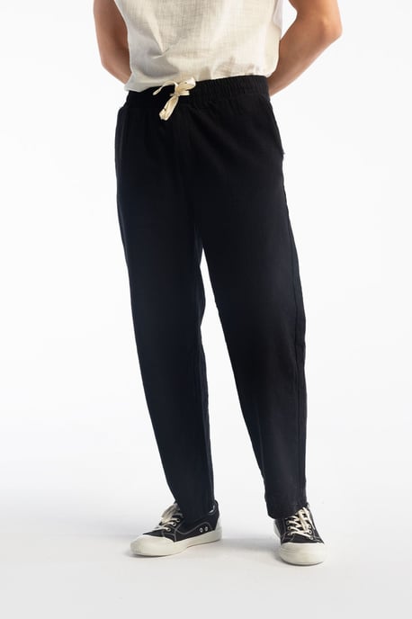Rechtafstaande Broek met Touwtjes in de Taille - Image 1