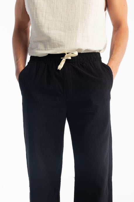 Rechtafstaande Broek met Touwtjes in de Taille - Image 3