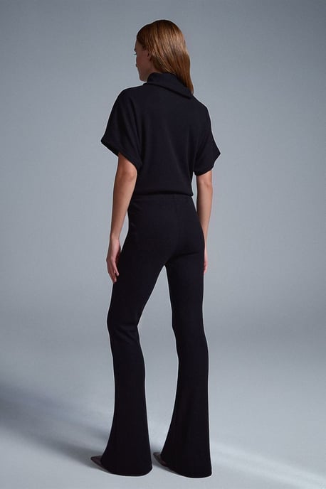Hoge Taille Flared Gebreide Broek - Image 2
