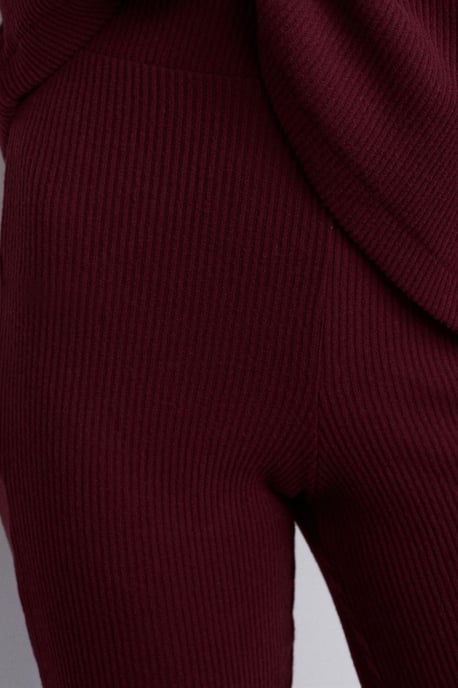 Hoge Taille Flared Gebreide Broek - Image 4