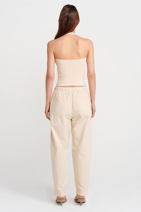 Katoenen Poplin Rechzijdige Joggingbroek - Image 2